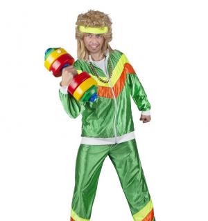 Jogging fluo années 80 vert taille XL