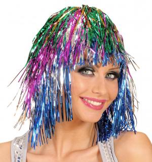 Perruque disco multicolore