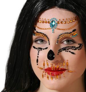Bijoux strass de visage égyptienne