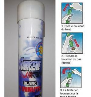 Fumigène à frottoir blanc 1mn pas cher