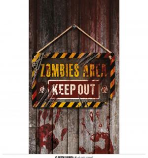 Panneau en bois Keep Out 35x20cm