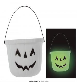 Seau à bonbons translucide phosphorescent