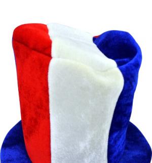 Haut de forme mousse tricolore France