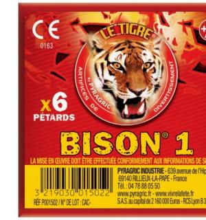 4 Paquets de pétards Le Tigre Bison 1