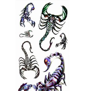Tatouage temporaire scorpions couleur