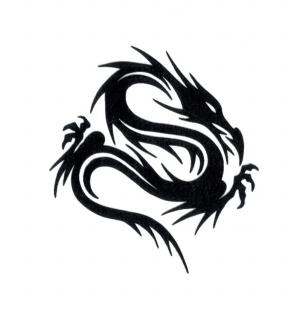 Tatouage temporaire dragon tribal