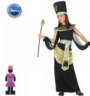 Egyptienne noir et or taille 7/9 ans