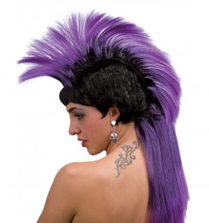 Perruque punk violette