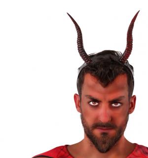 Cornes de démon noir et rouge
