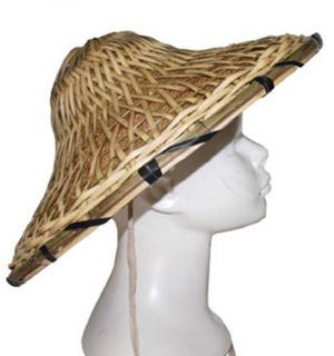 Chapeau chinois bambou et jute