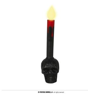 Bougie LED tête de mort 22cm