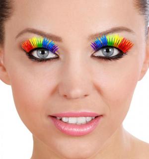 Faux cils multicolores + colle