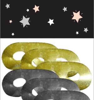 Sachet cavalier 6 loups or et noir