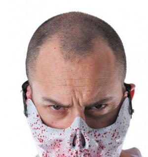 1/2 Masque tete de mort ensanglanté