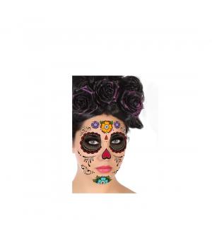 Carte tatouage visage Jour des Morts