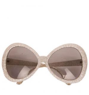 Lunettes disco paillettes argent