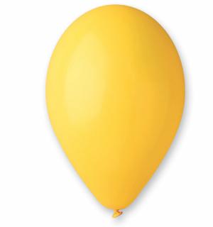50 ballons latex 25cm jaune fabriqués en France