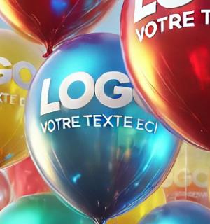 100 ballons publicitaires personnalisés avec logo et texte