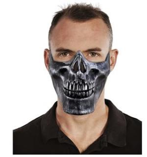 Demi Masque rigide de skull adulte
