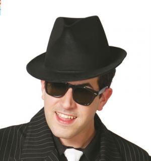 Chapeau borsalino floqué noir