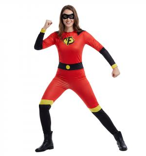 Super-héroïne famille indestructible rouge femme taille XL