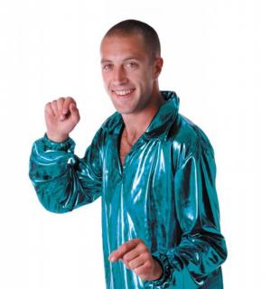 Tee shirt disco Night turquoise taille M/L