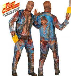 Déguisement effet réaliste zombie imprimé Fast Costume intégral taille M