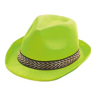 Lot de 100 borsalinos polyester Tony vert fluo