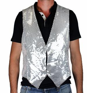 Gilet à sequin argent taille M basique