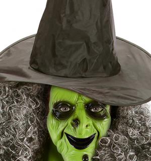 Masque de sorcière verte en PVC