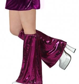 Pattes éléphant satin violet
