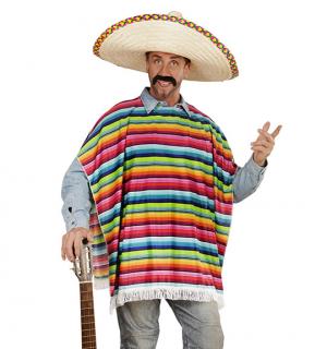 Poncho mexicain arc en ciel adulte