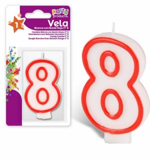 Bougie anniversaire chiffre 8