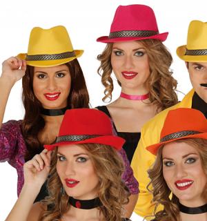 Lot de 12 borsalinos couleur