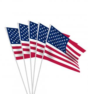 10 drapeaux plastique 9,5x16cm USA