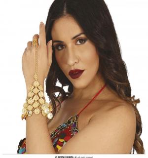 Bracelet bijou oriental pour main et doigt