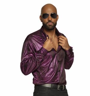 Chemise funky violette métal taille M