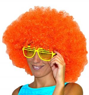 Perruque afro orange