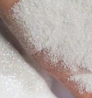 Paillettes seches 25gr blanches irisées