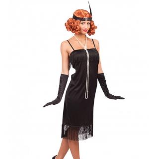 Robe charleston noire à franges taille M/L