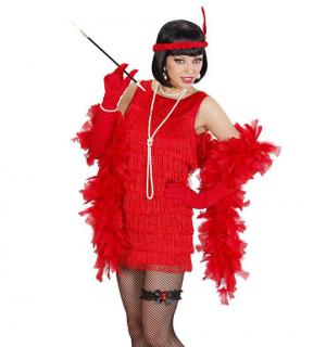 Robe Charleston rouge à franges taille XL