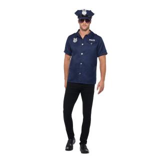 Policier américain bleu taille L