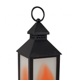 Lanterne lampe à huile carrée lumineuse LED 24cm