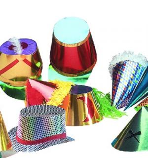 100 chapeaux métallisés assortis