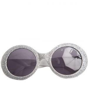 Lunettes rondes à paillettes Argent (N48)