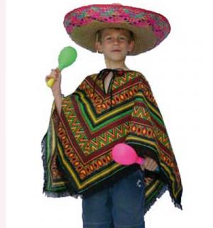 Poncho mexicain enfant
