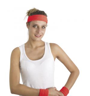 Bandeau et bracelets rouge