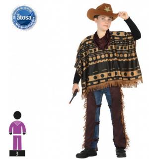 Cow-boy poncho taille 3/4 ans