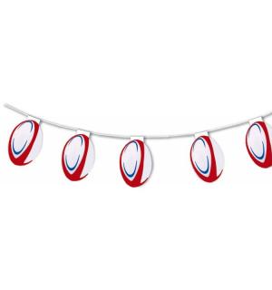 Guirlande papier ignifugé 5m 10 ballons rugby