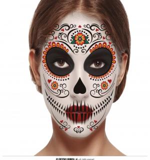 Planche tatouage visage Dia de Los Muertos